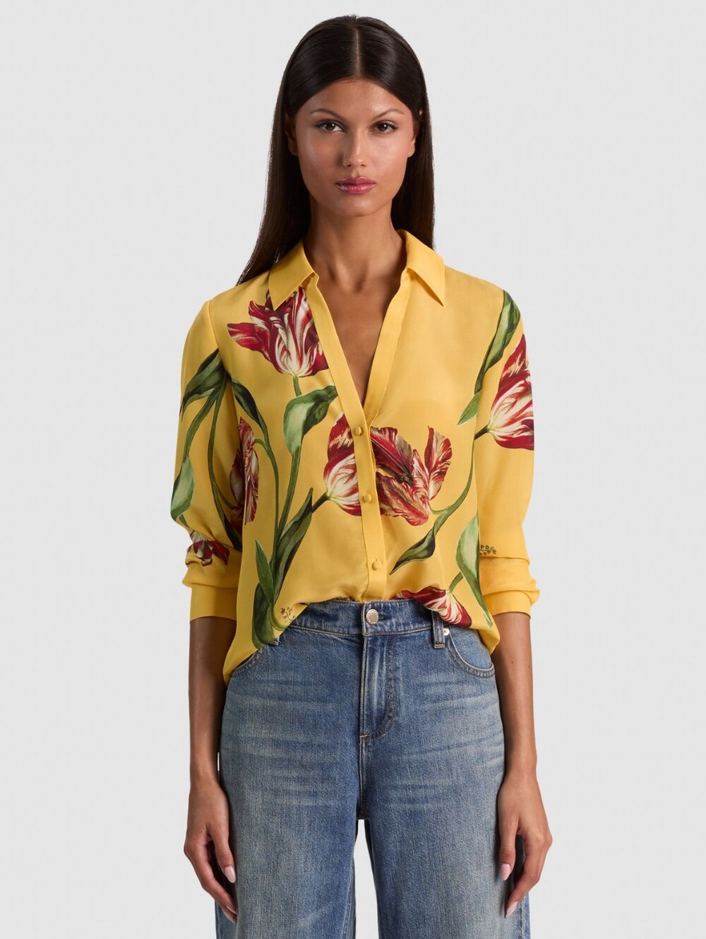 Alice + Olivia ELOISE SILK BLOUSE